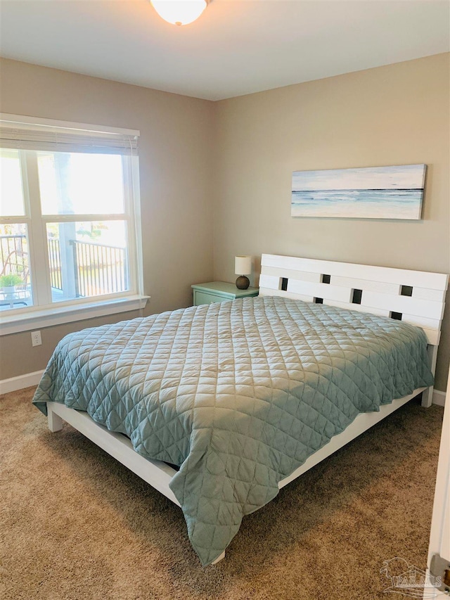 view of carpeted bedroom