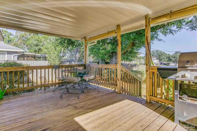 view of wooden deck