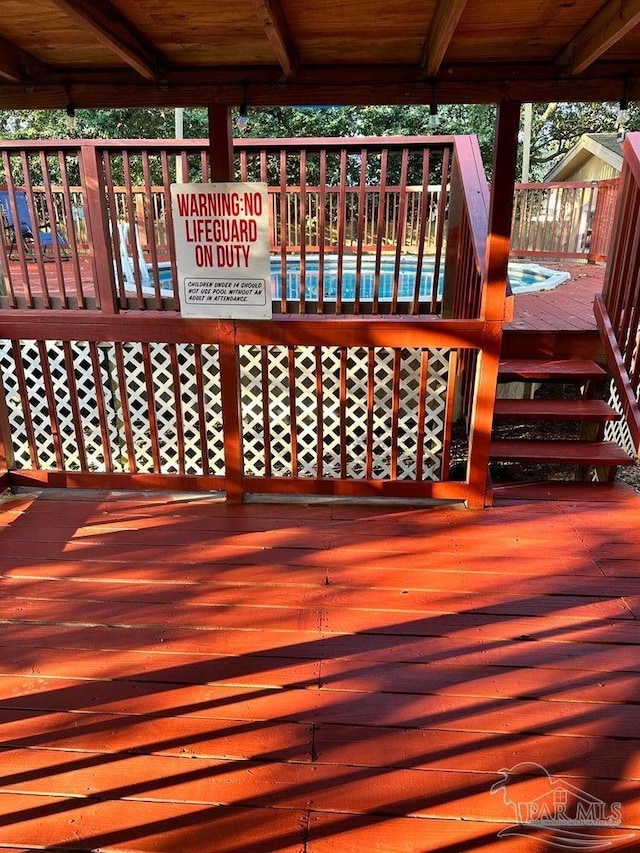 view of wooden terrace