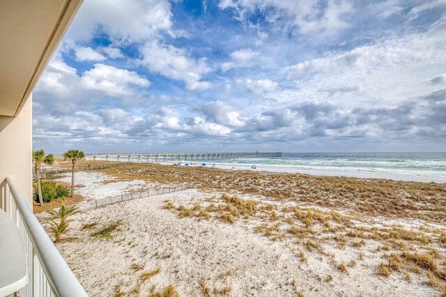 property view of water with a view of the beach