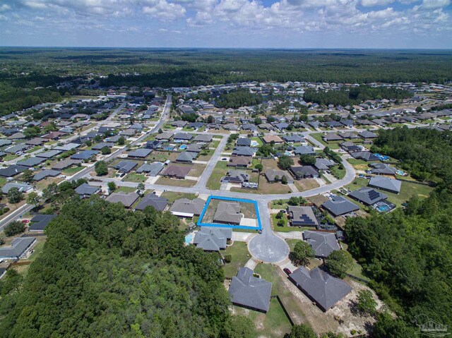 2255 Reed Ridge Ct, Navarre, FL 32566 - birds eye view of property with a forest view