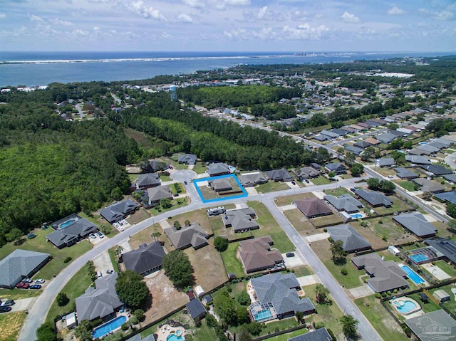 2255 Reed Ridge Ct, Navarre, FL 32566 - aerial view featuring a water view and a residential view