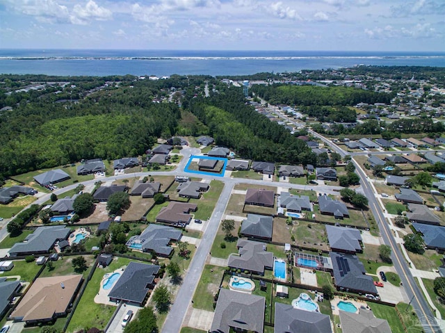2255 Reed Ridge Ct, Navarre, FL 32566 - aerial view with a water view and a residential view