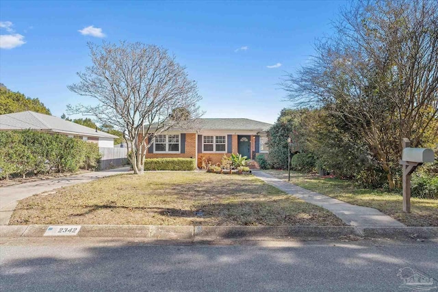 view of front of home with a front yard