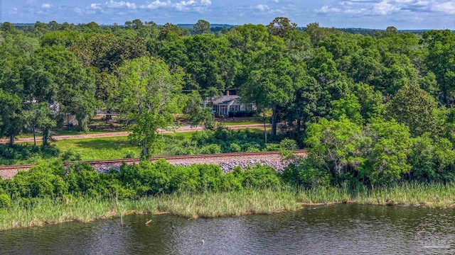 7074 Milton Ct, Milton, FL 32583 - aerial view of a nearby body of water and a heavily wooded area