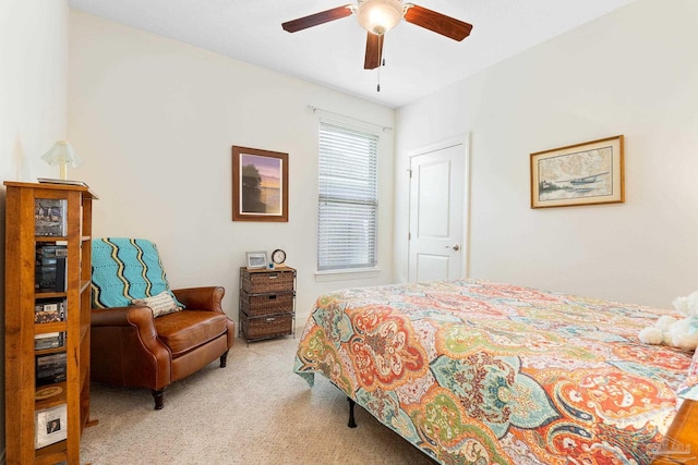 4951 Red Oak Dr, Milton, FL 32583 - bedroom with ceiling fan and light carpet