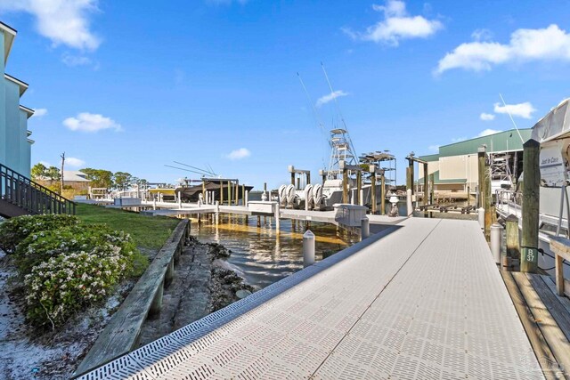 14100 River Rd Unit 324, Pensacola, FL 32507 - view of dock featuring a water view and boat lift