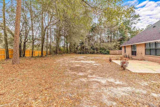 view of yard featuring a patio area