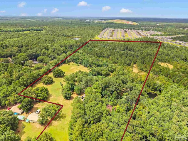 6640 Frank Reeder Rd, Pensacola, FL 32526 - aerial view of property's location featuring property parcel outlined