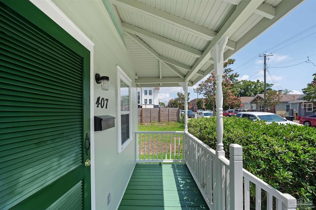 exterior space with a porch