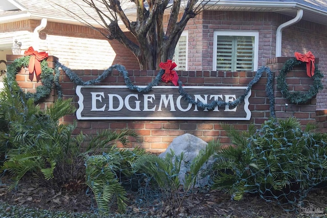 view of community sign