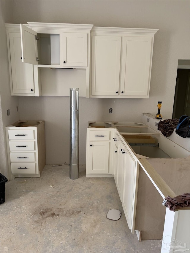 kitchen with white cabinetry