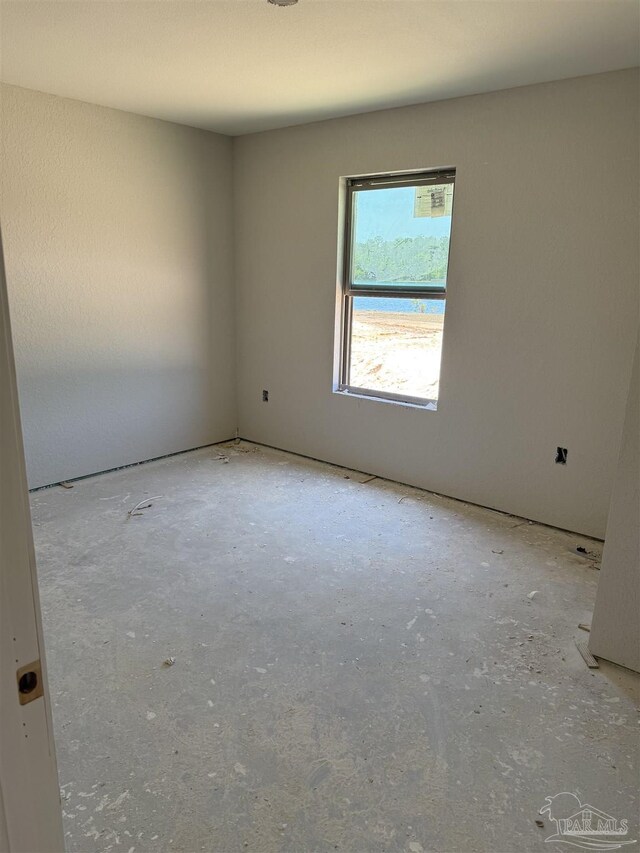 view of spare room