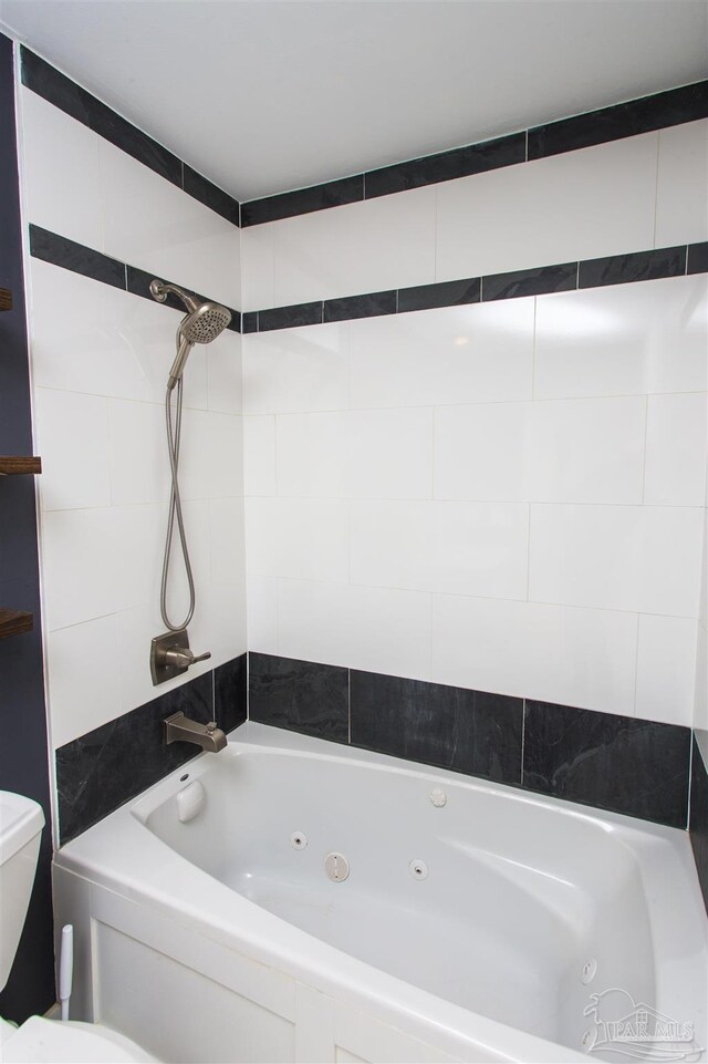 7402 Viewcrest Dr, Pensacola, FL 32504 - bathroom with a combined bath / shower with jetted tub and toilet