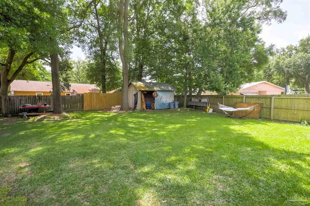 7402 Viewcrest Dr, Pensacola, FL 32504 - view of yard featuring a storage shed and an outbuilding
