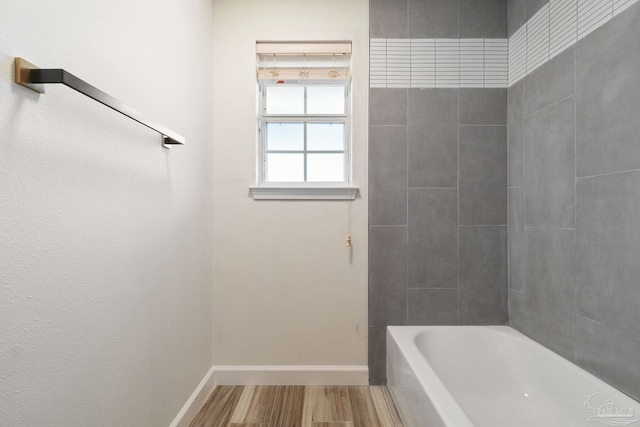 bathroom featuring wood-type flooring