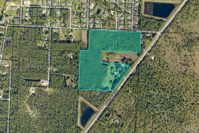 939 Avalon Blvd, Milton, FL 32583 - map / location featuring property parcel outlined