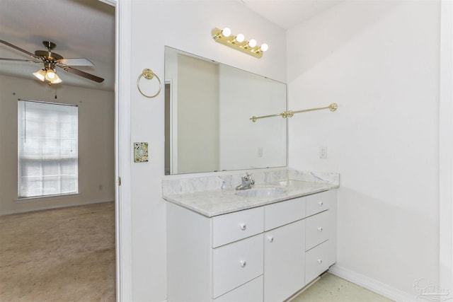 939 Avalon Blvd, Milton, FL 32583 - bathroom with vanity and ceiling fan