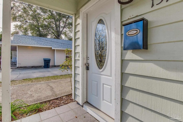 view of doorway to property