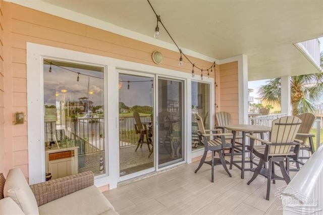 view of patio with outdoor dining space