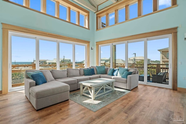 800 Via Deluna Dr, Pensacola Beach, FL 32561 - living area with wood finished floors
