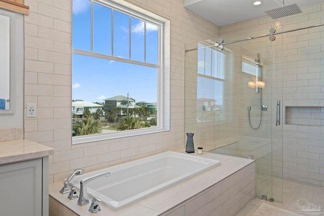 800 Via Deluna Dr, Pensacola Beach, FL 32561 - full bath with a bath and a shower stall