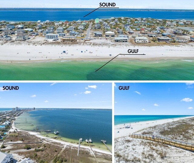 800 Via Deluna Dr, Pensacola Beach, FL 32561 - property view of water with a beach view