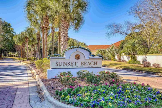 view of community sign