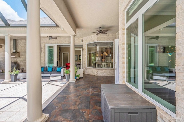 337 Grande Oaks Blvd, Cantonment, FL 32533 - view of patio / terrace with a ceiling fan