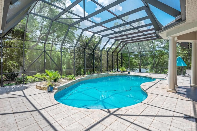 337 Grande Oaks Blvd, Cantonment, FL 32533 - swimming pool featuring a patio and a lanai