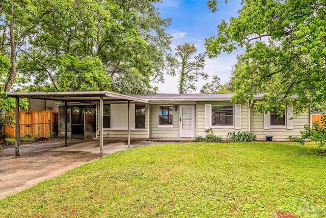 4905 State St, Pensacola, FL 32506 - view of front of property featuring concrete driveway and a carport