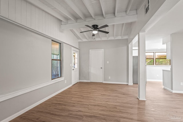 4905 State St, Pensacola, FL 32506 - entryway featuring wood finished floors, a ceiling fan, and baseboards