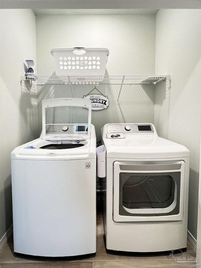 laundry area with washer and dryer