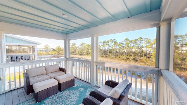 view of sunroom