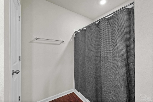 spacious closet featuring wood-type flooring