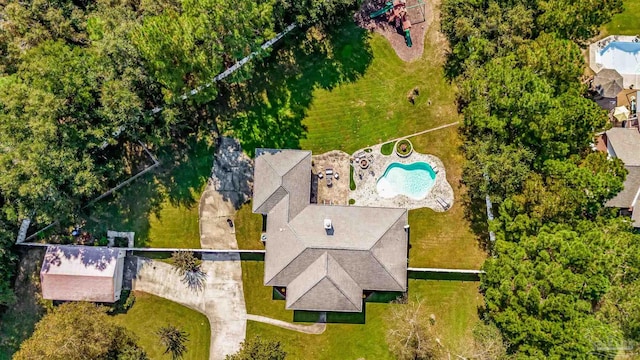 2685 Segrest Rd, Pace, FL 32571 - drone / aerial view of a pool