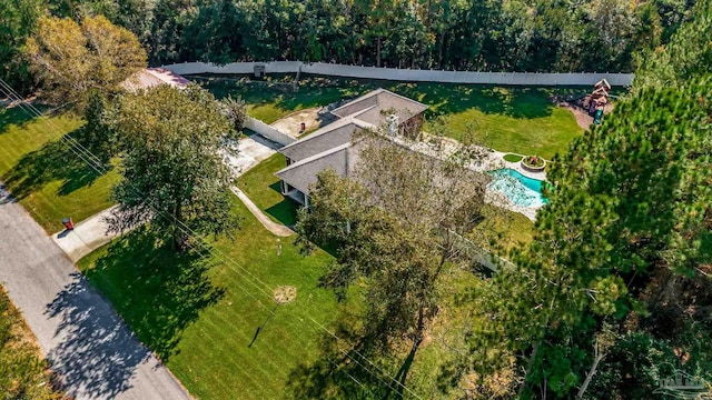 2685 Segrest Rd, Pace, FL 32571 - view from above of property featuring a pool