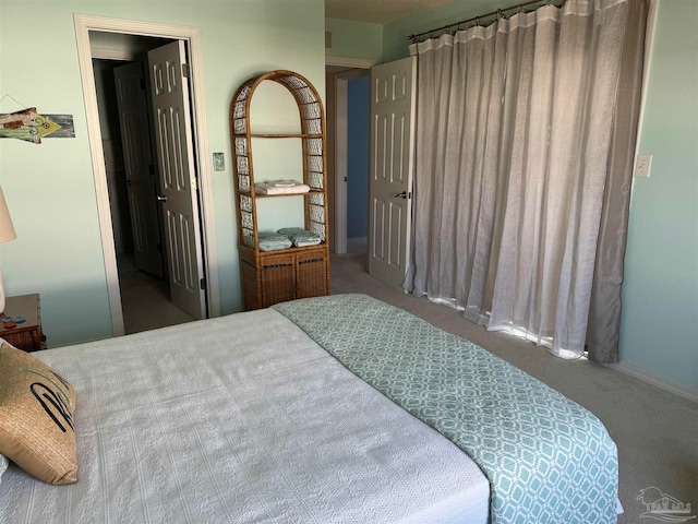 bedroom with carpet floors