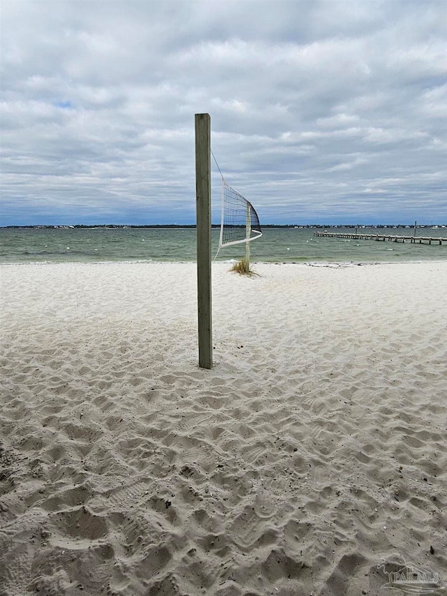 water view with a view of the beach