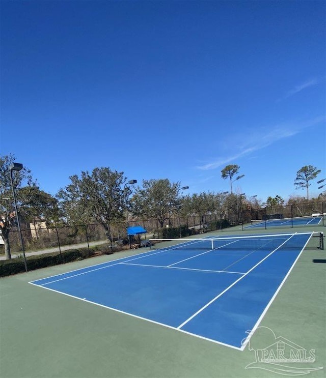 view of tennis court