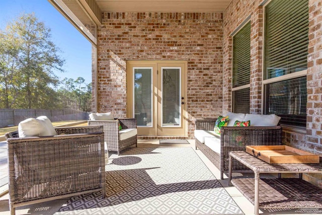 view of patio / terrace featuring outdoor lounge area