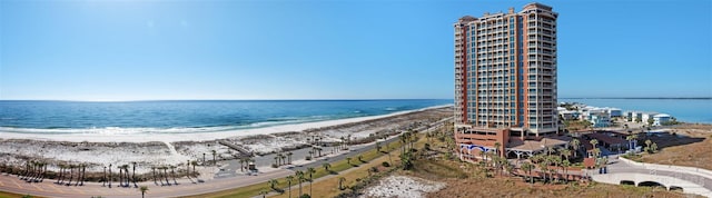 property view of water with a view of the beach