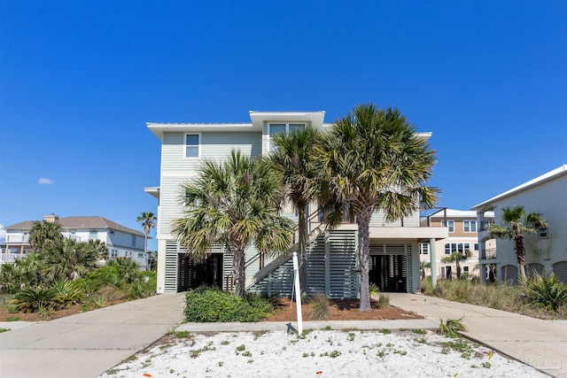 coastal home with a carport