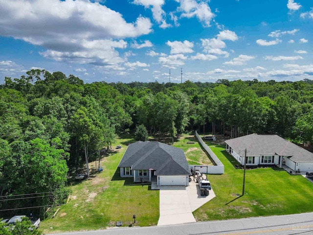 1758 Tate Rd, Cantonment, FL 32533 - aerial view of property and surrounding area featuring a forest