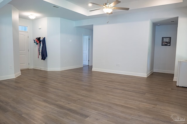 1758 Tate Rd, Cantonment, FL 32533 - spare room with ceiling fan, baseboards, and wood finished floors