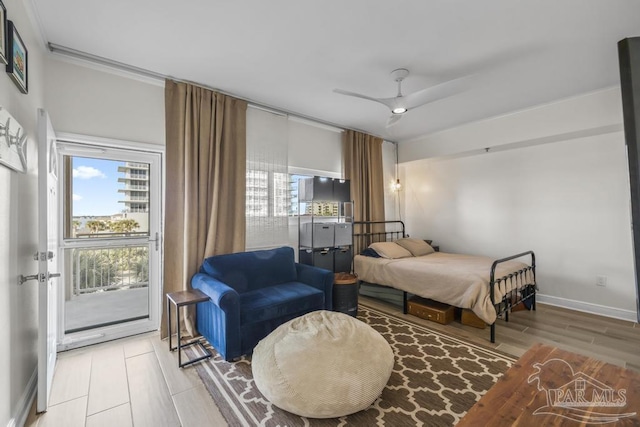 bedroom with ceiling fan