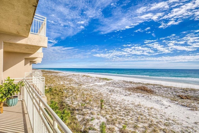 water view with a view of the beach