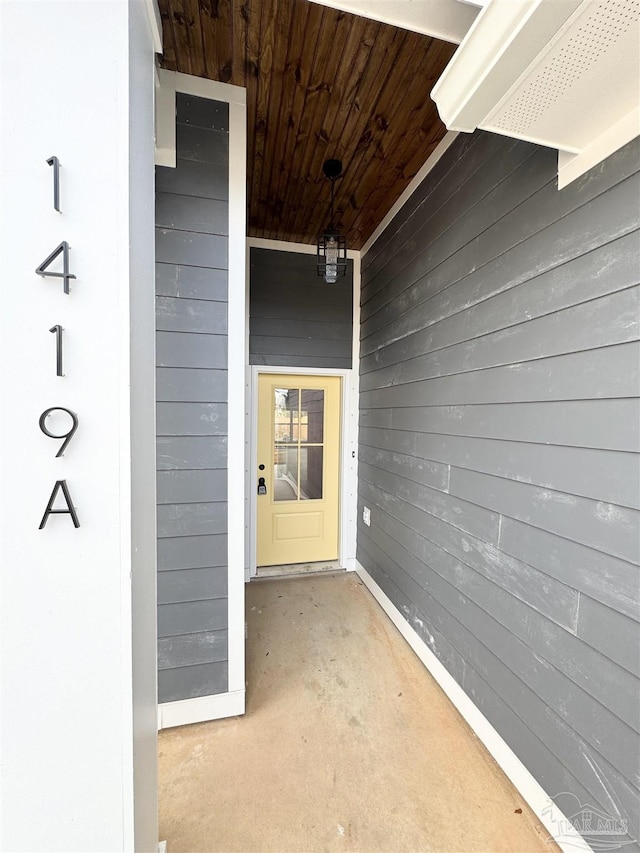 view of doorway to property