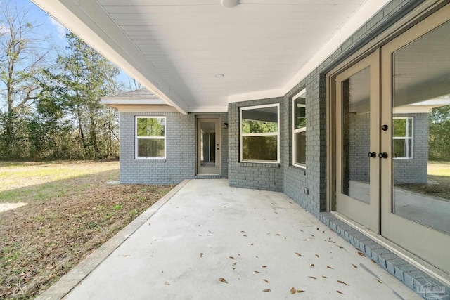 view of patio with french doors