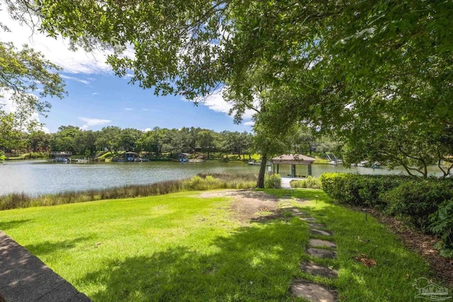 9 N Sunset Blvd, Gulf Breeze, FL 32561 - view of grassy yard featuring a water view